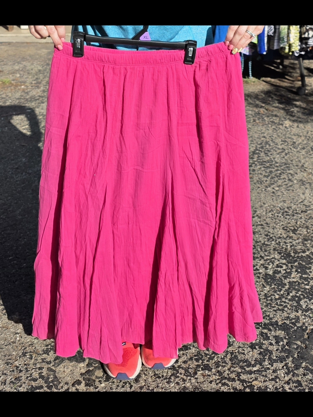 Alfred Dunner Bright Pink Maxi Skirt